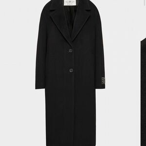 Aritzia Classic Black Wool Coat
